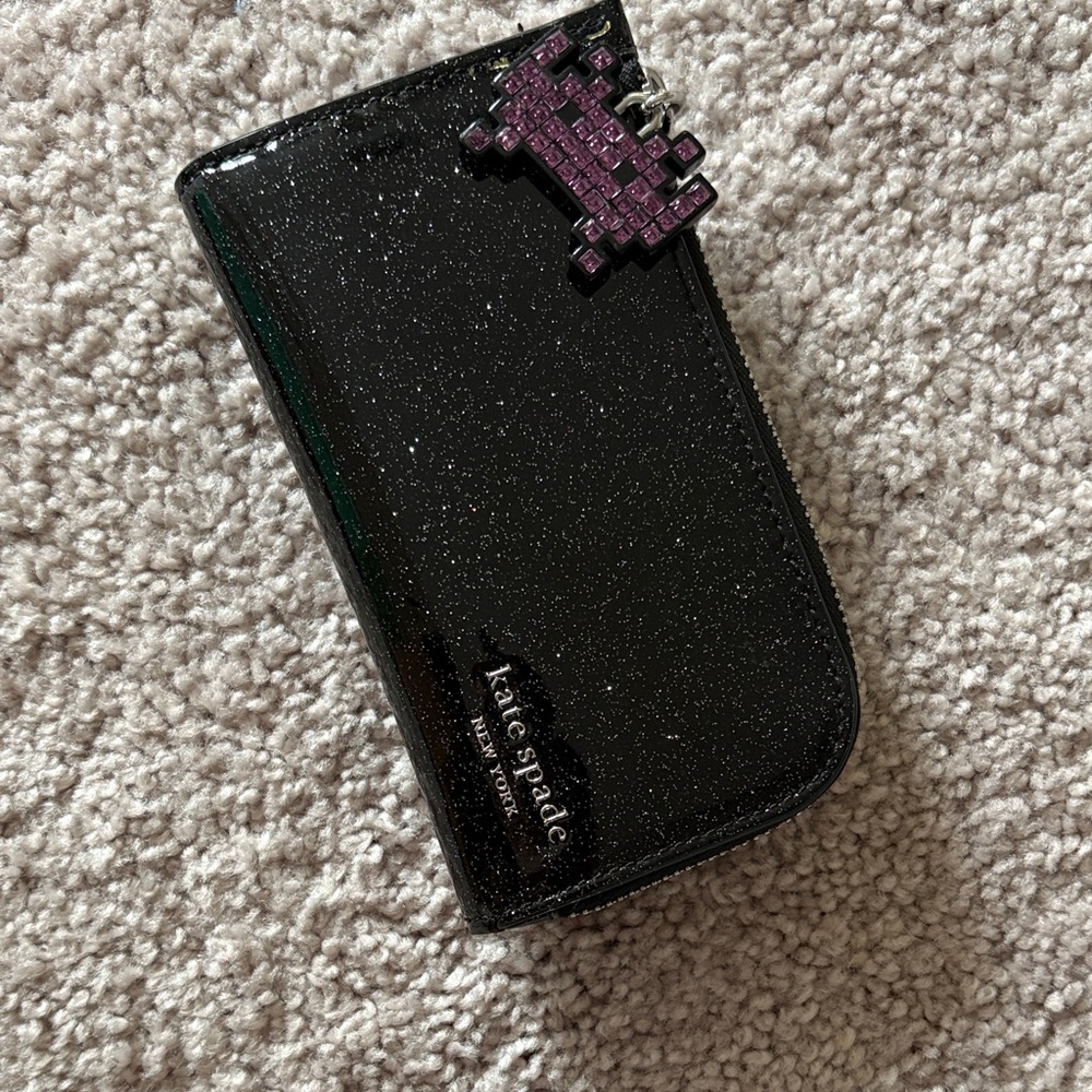 Kate Spade Black Sparkle space invaders